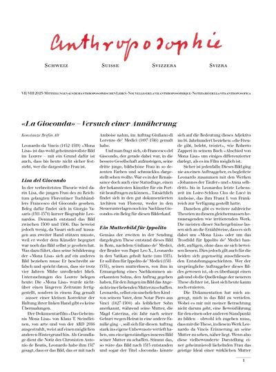 Anthroposophie Schweiz – Juli/August 2025