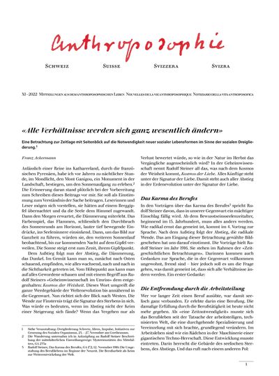 Anthroposophie Schweiz – November 2022