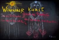 Wandtafelzeichnung Wissenschaft und Kunst 1911